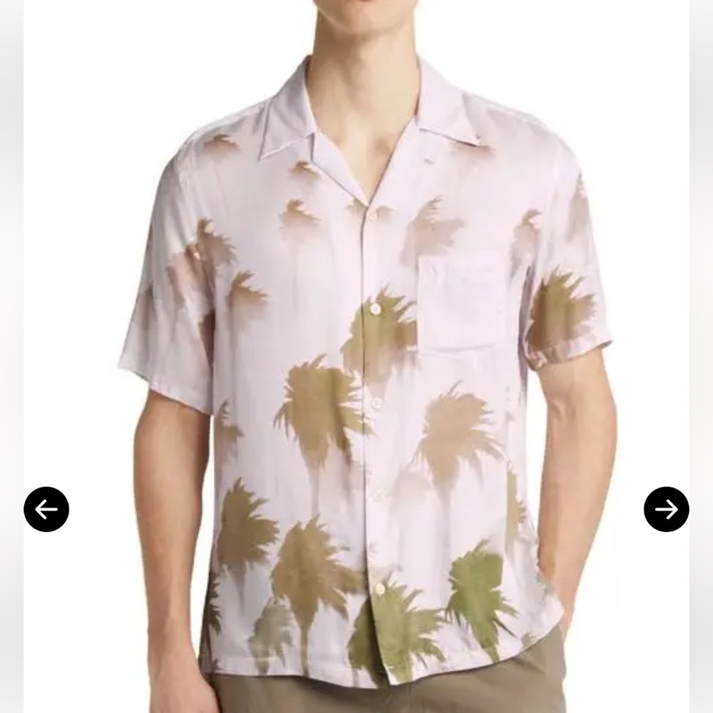 All Saints Pastel Pink Button Up Shirt